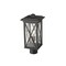 Z-Lite Brookside 1 Light Outdoor Post Mount Fixture, Black And Clear Seedy 583PHMR-BK - alternate 5